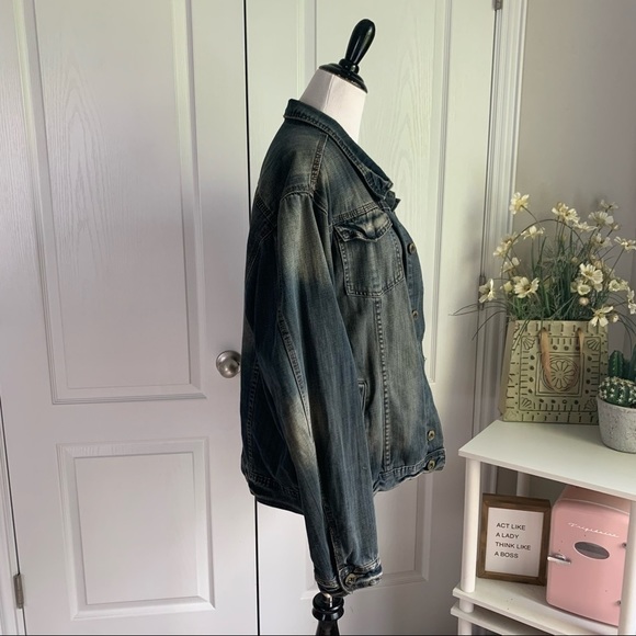 Slytherin House Custom Lightly Distressed Denim Jean Jacket - Picture 12 of 16